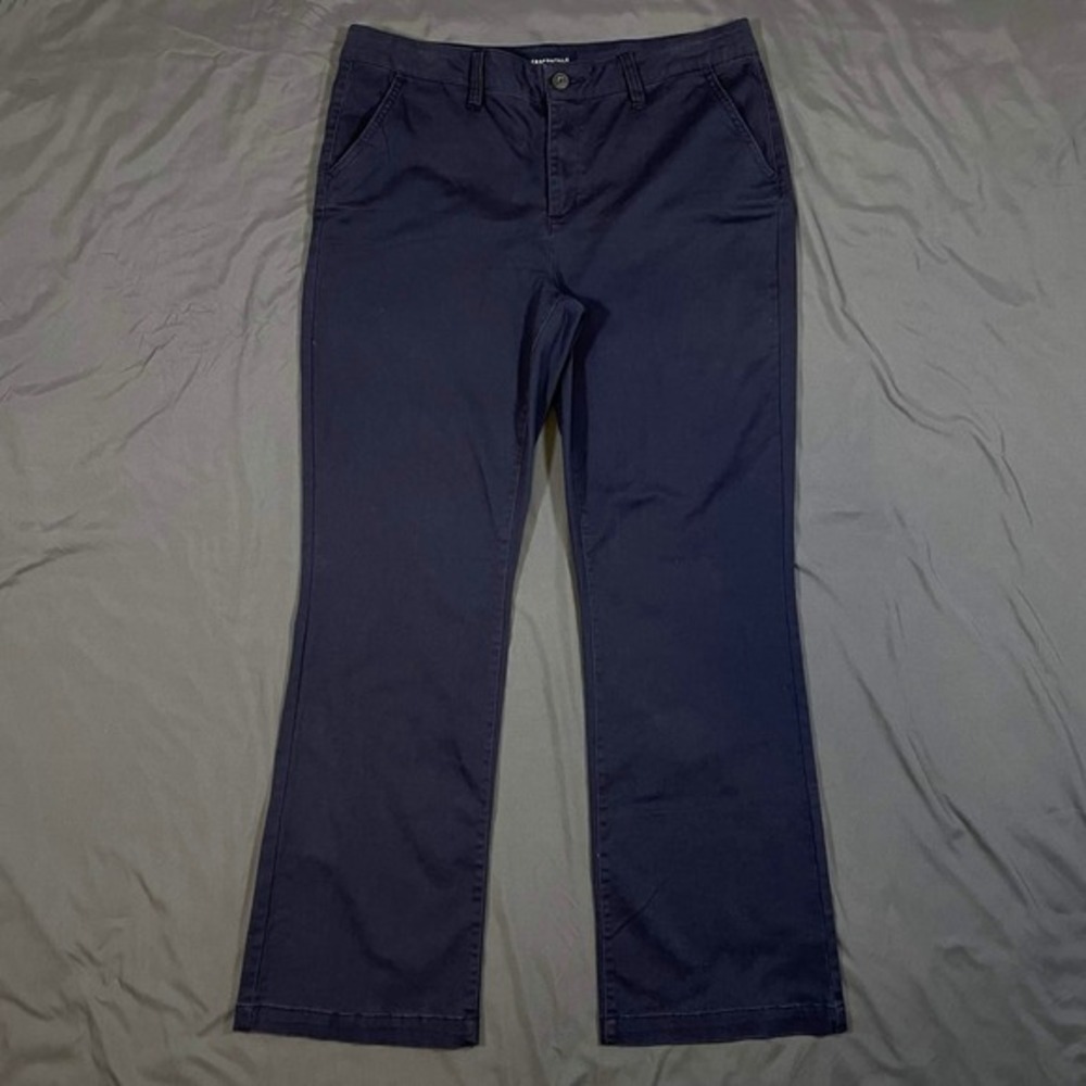 Aeropostale‎ Classic Navy Blue Chino Pants Womens Size 12 Short Straight Leg